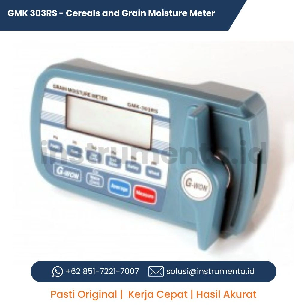 Distributor Grain Moisture Meter G-WON GMK-303RS Alat Ukur Kadar Air Gabah, Beras, Jagung dan Biji-Bijian Digital